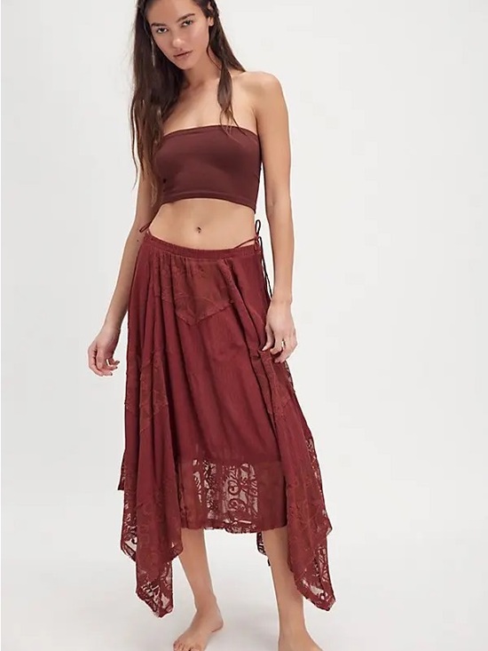 Free People Dresses & Skirts - Free People sunny meadows convertible patchwork asymmetric slip skirt